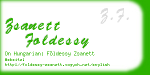 zsanett foldessy business card