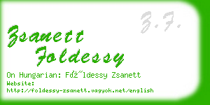 zsanett foldessy business card